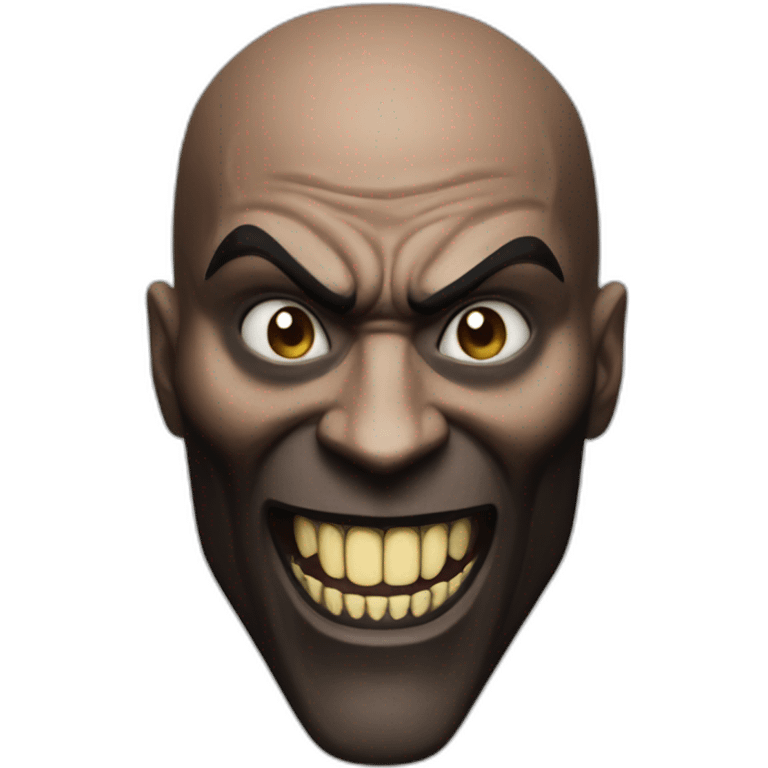 Mortal Kombat baraka, sharp scary teeth, bald head emoji