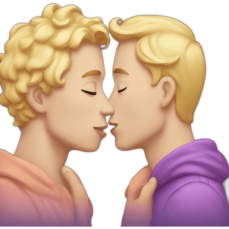 Gay people kissing emoji