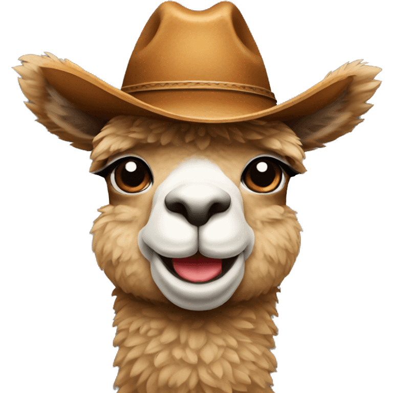 alpaca with cowboy hat emoji