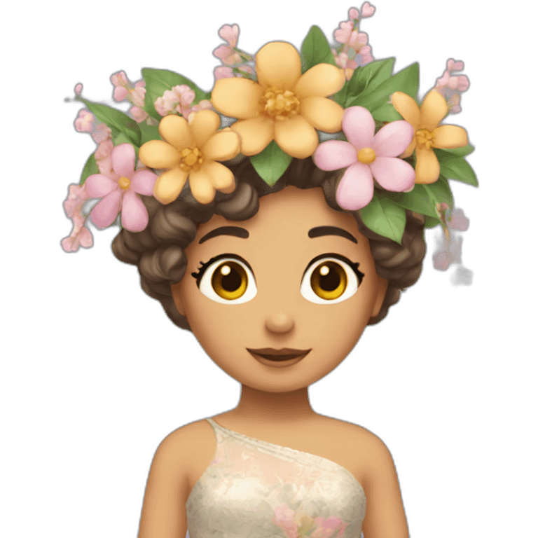 hada con vestido de flores emoji