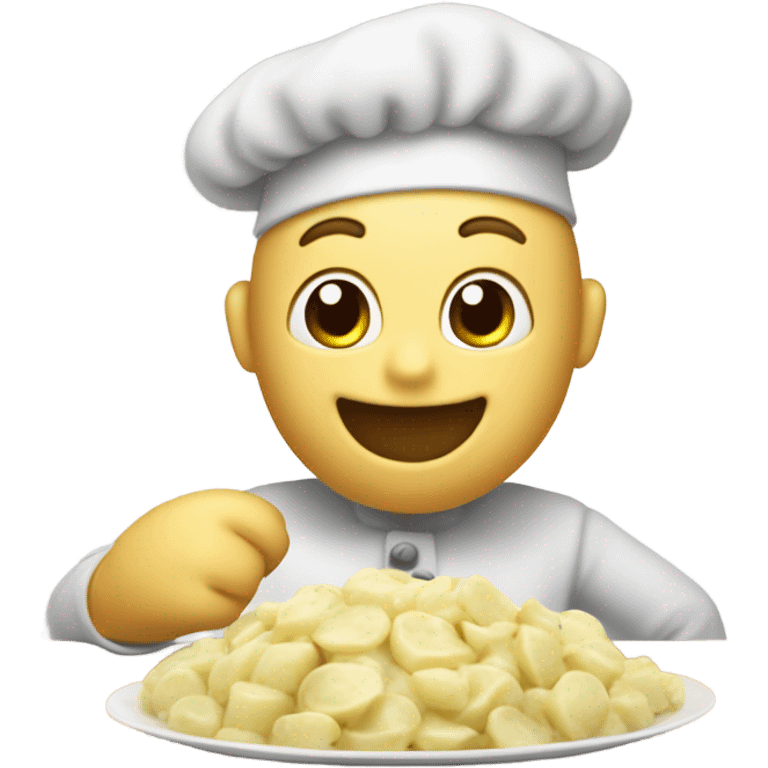 Pilsbury dough boy making potato salad  emoji