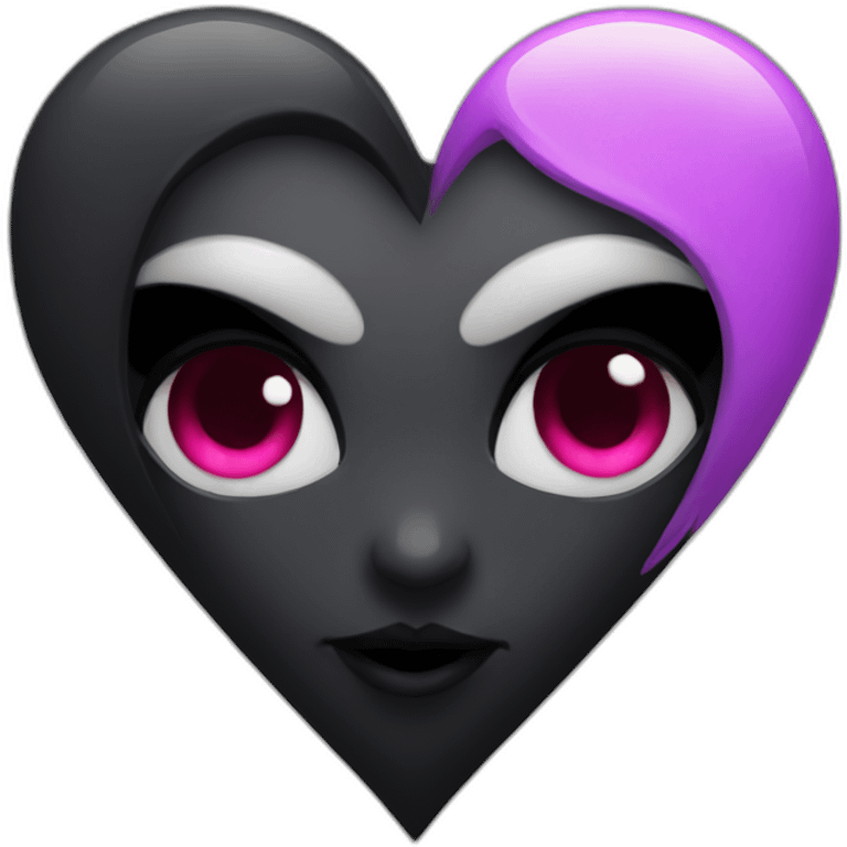 Goth style heart emoji