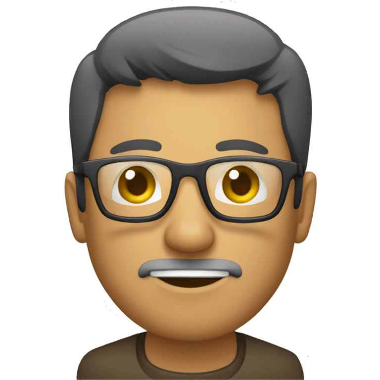 hombre con gafas señalando a la camara emoji