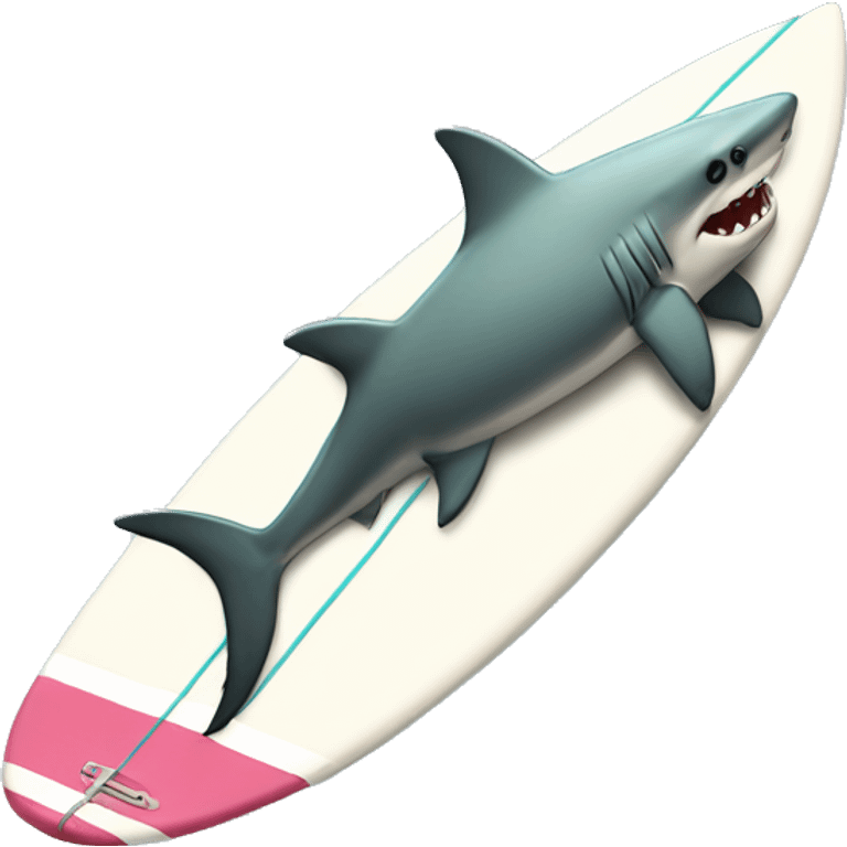 A shark on a surfboard emoji