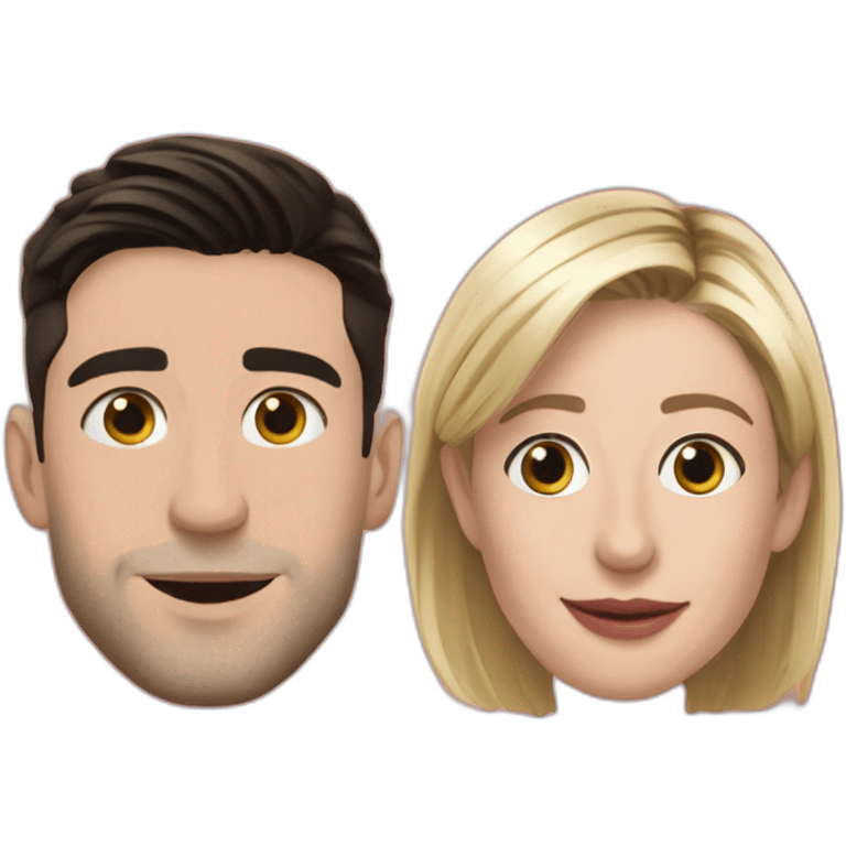 Marine lepen with Jordan Bardella  emoji