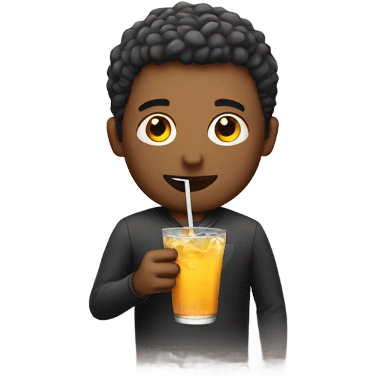 Man with a drink emoji