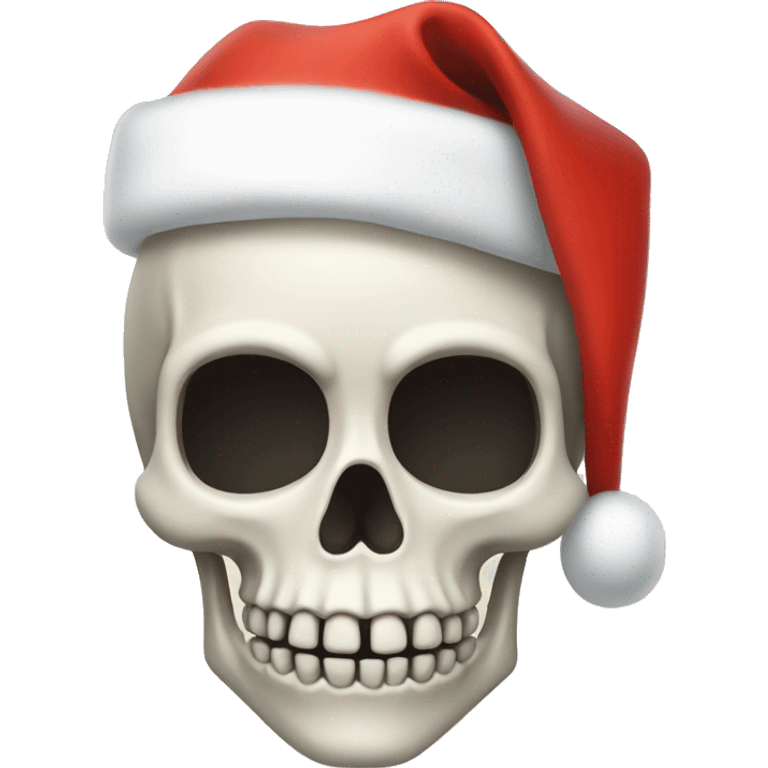 Skeleton with Santa hat emoji