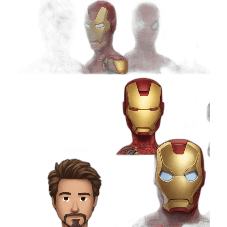 Iron man and spider man  emoji