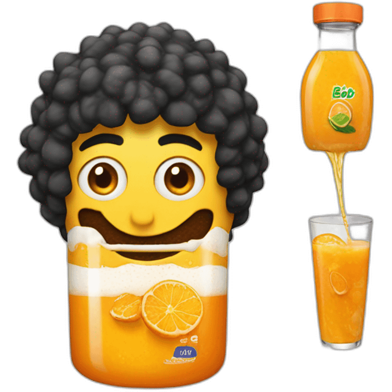 Bob l’éponge qui boit du jus d’orange  emoji