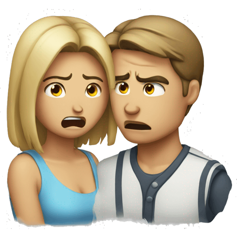 angry couple crying emoji