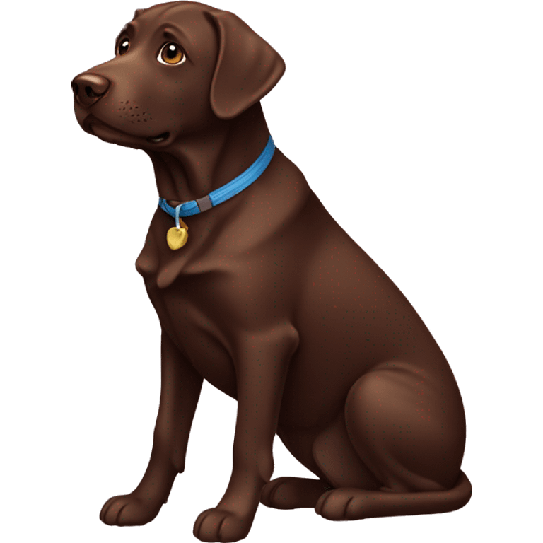 Chocolate labrador emoji