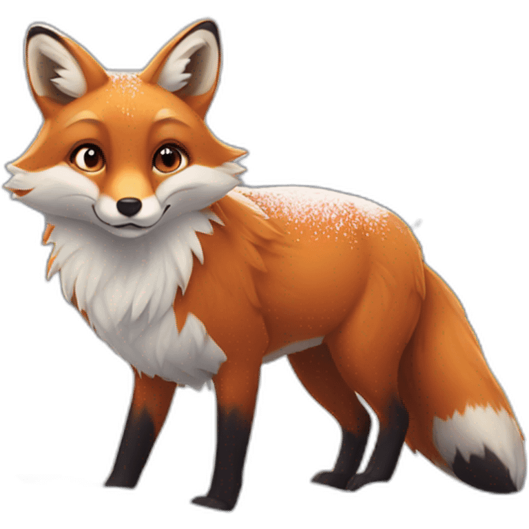 fox in the snow emoji