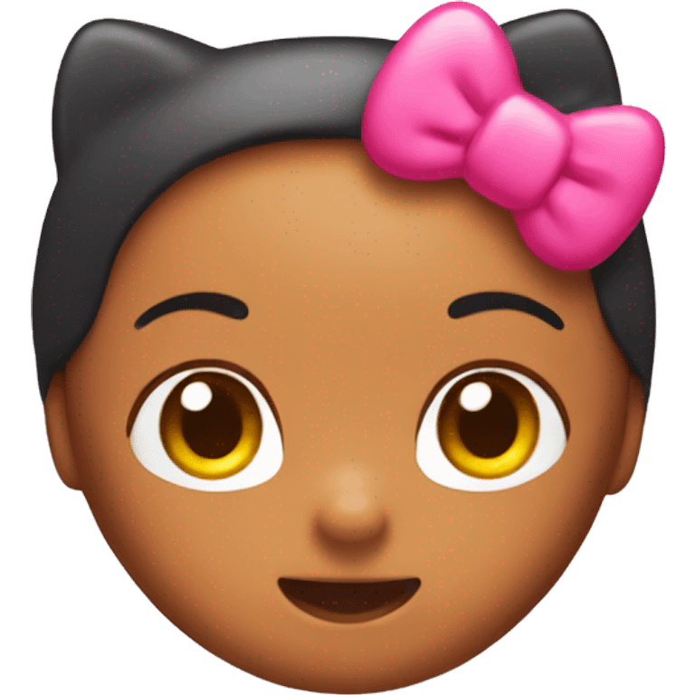 Tanned hello kitty emoji