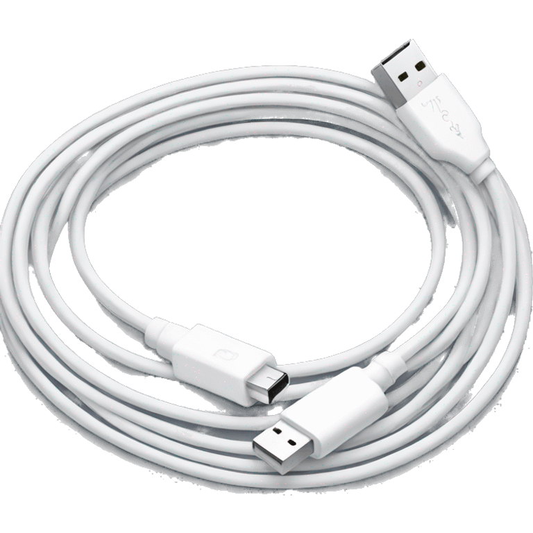 White usb cable emoji