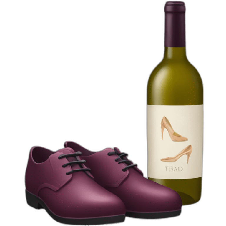 Wine with shoes emoji