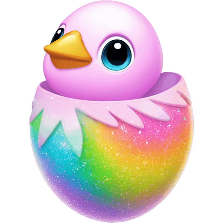 Lisa frank pastel sparkle easter egg chick emoji