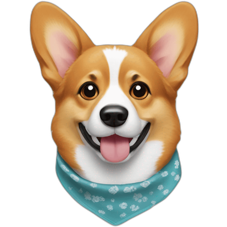 Corgi with bandanna emoji