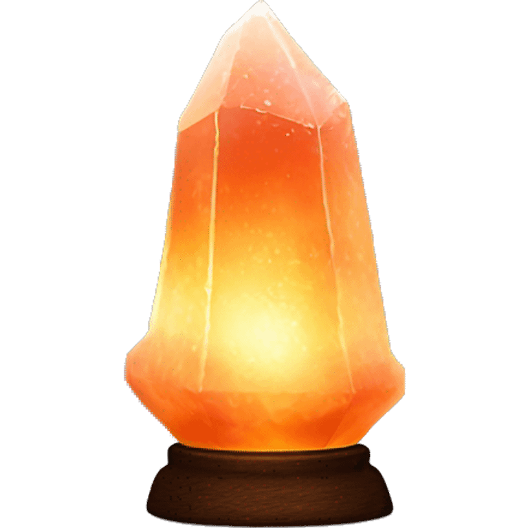 Himalaya’s salt lamp with warm light more crystal like shaped less pointy emoji