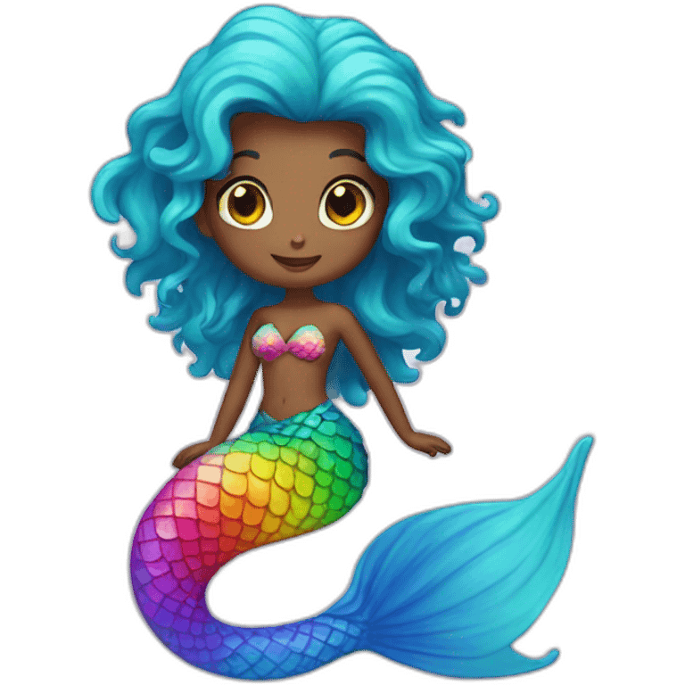 Rainbow mermaid emoji