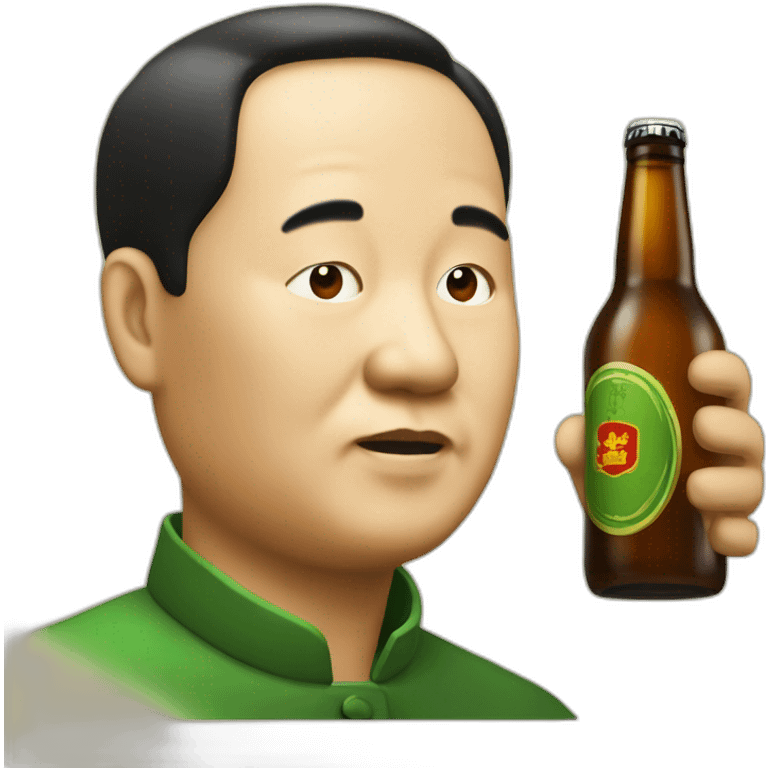 mao tse tung drinkin a beer emoji