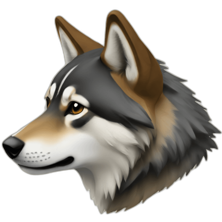 Tamaskan side view emoji