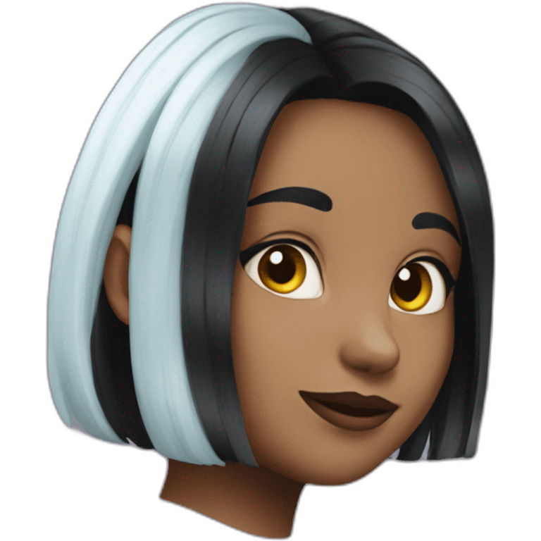 alice in wonderland black and short hair emoji