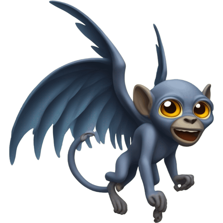 Flying monkeys with wings emoji