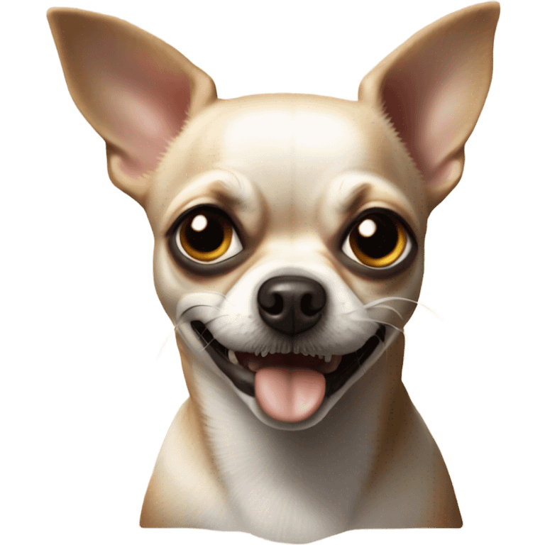 Scary ugly dirty small chihuahua  emoji