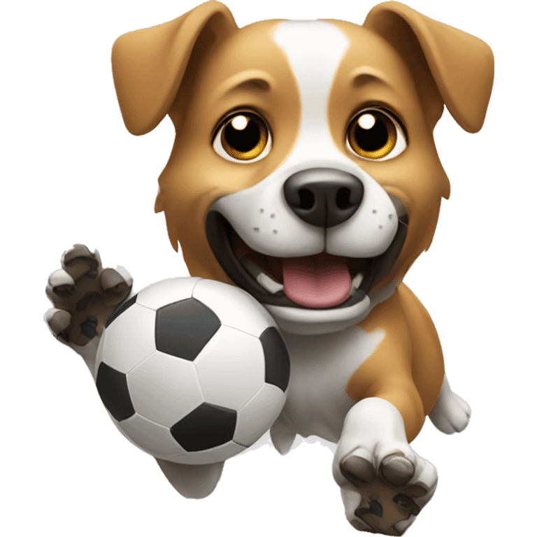 dog playing football emoji