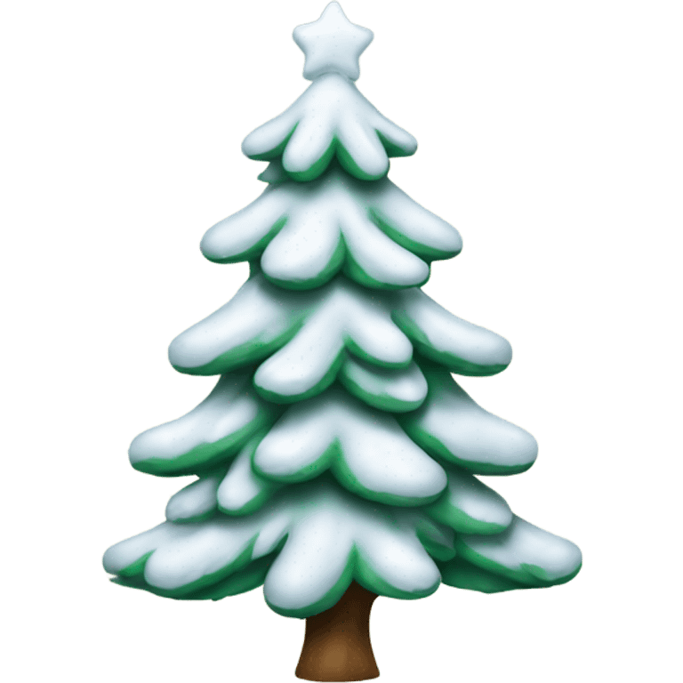 Snowy Christmas tree emoji