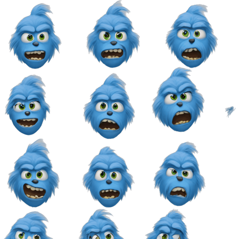 blue grinch emoji