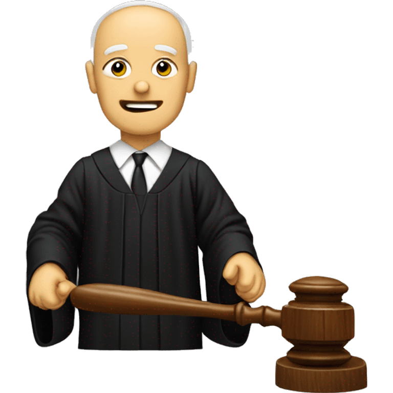 Judge with a gavel emoji