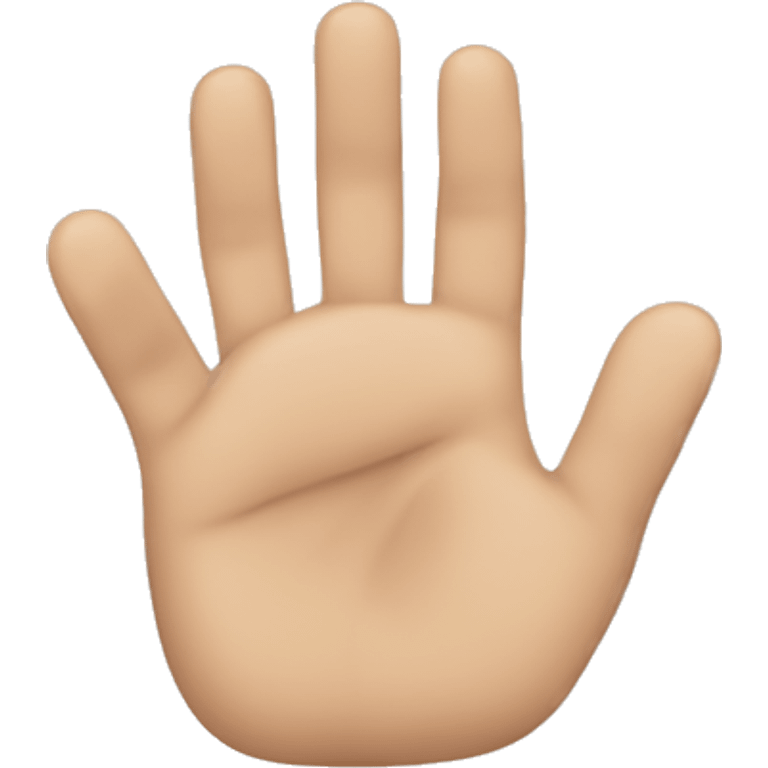 Mano dedo índice y dedo pulgar rectos; dedo meñique, anular y medio doblados emoji