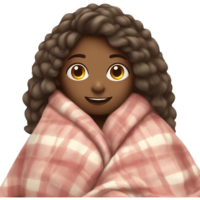 cozy Girl with blanket  emoji