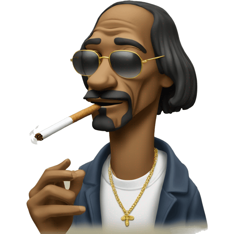 Snoop dog smoking a joint emoji