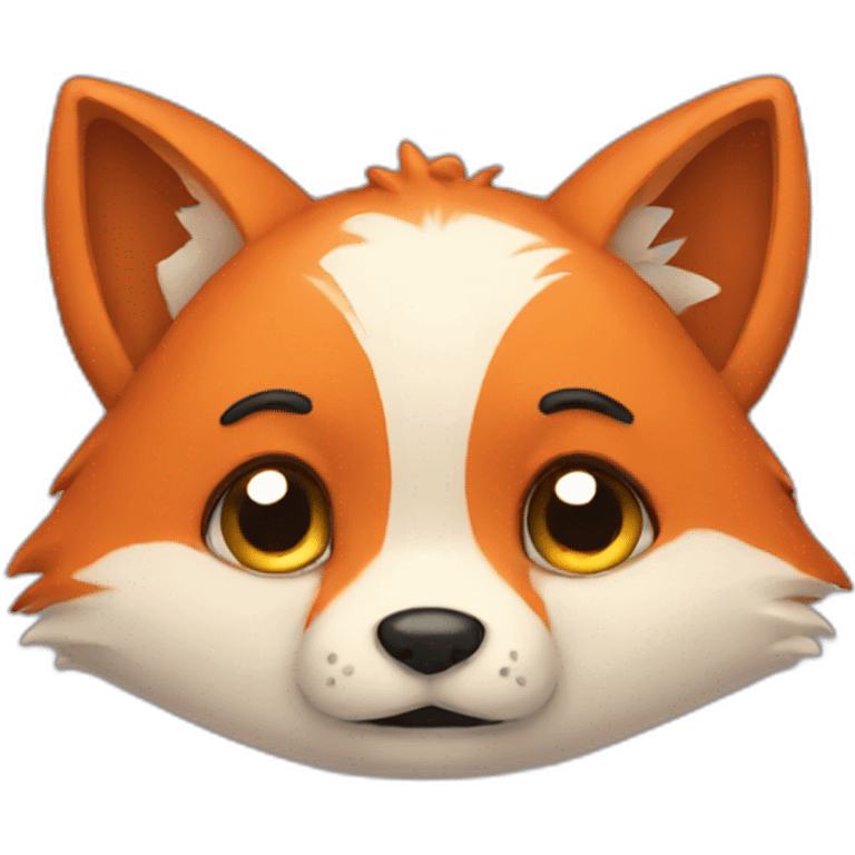 A sad crying fox emoji