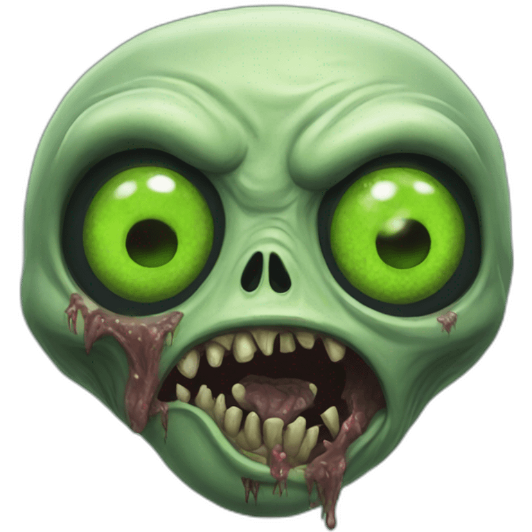 Alien and zombie combined emoji