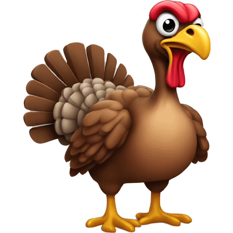 Really muscley turkey emoji