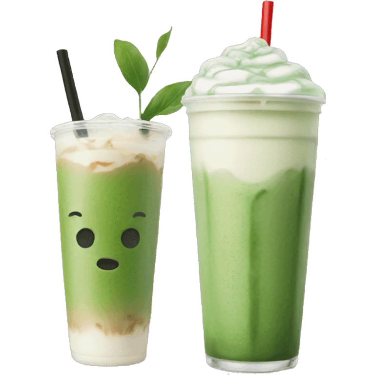 Iced Matcha latte emoji