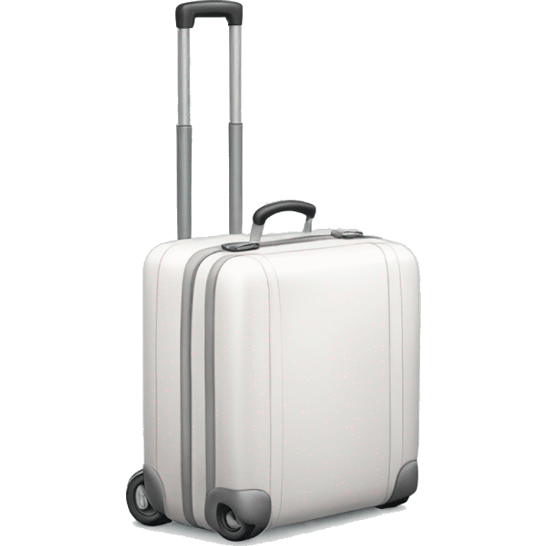 White wheelie suitcase emoji