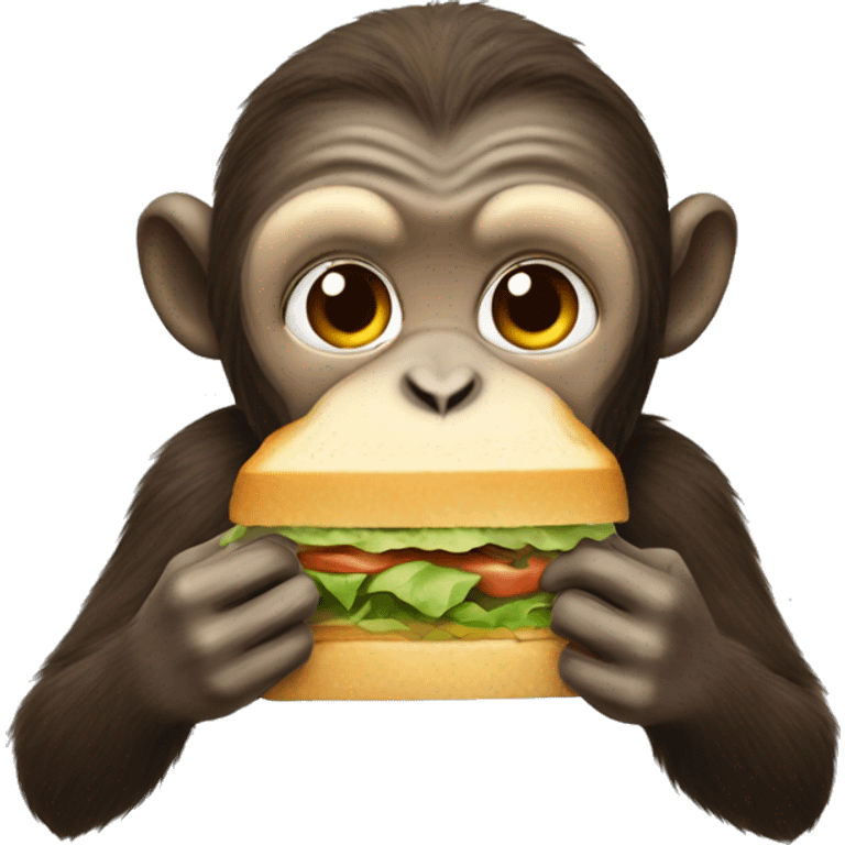 Monkey eating sandwich  emoji