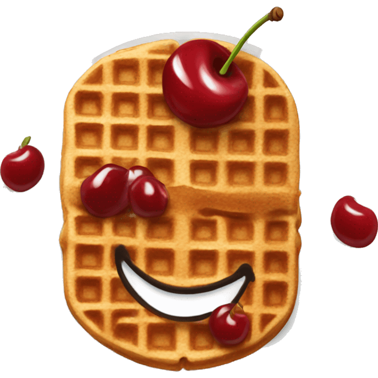 Cherry waffles emoji