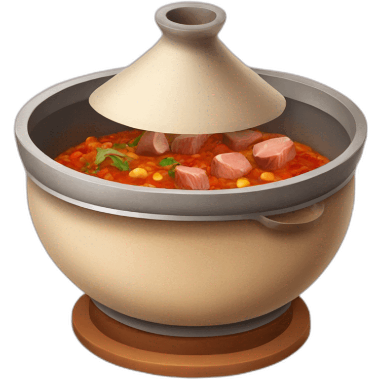 open tajine with meat emoji