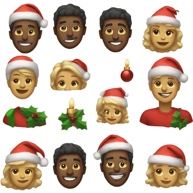 Merry Christmas and Happy New Year emoji