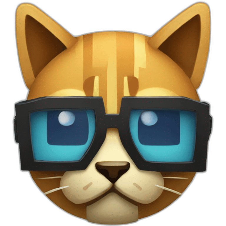 minecraft cat with thug sunglasses emoji