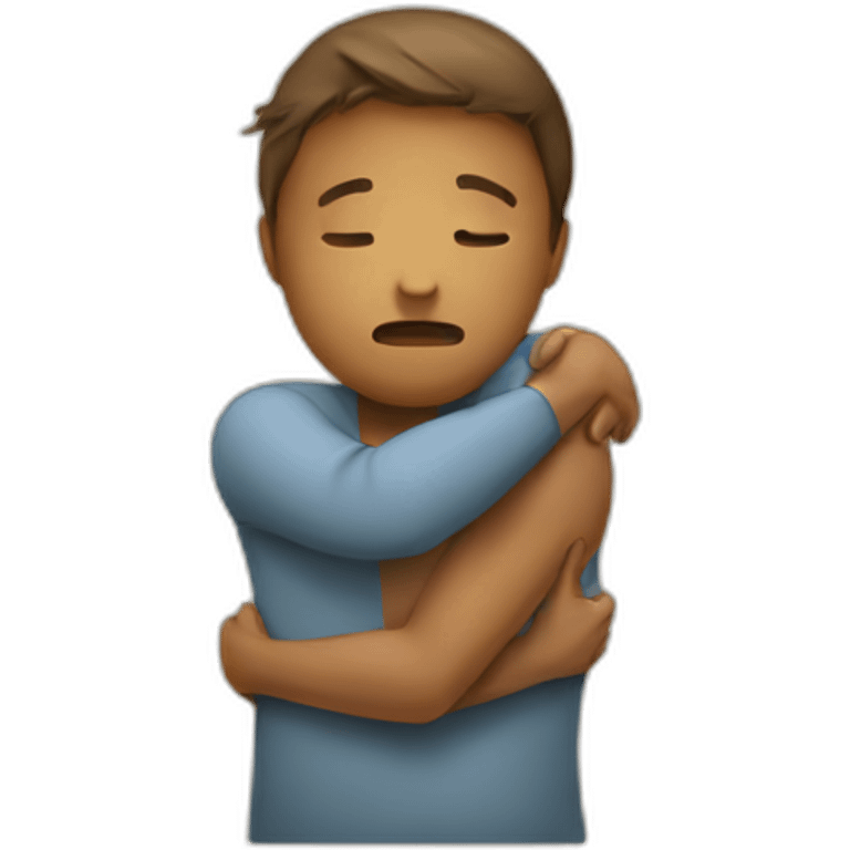 giving a hug sad emoji