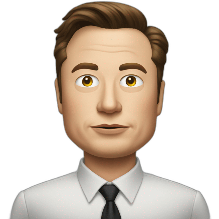 Elon musk dressed up as trump emoji