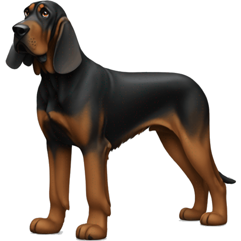 Black bloodhound standing  emoji