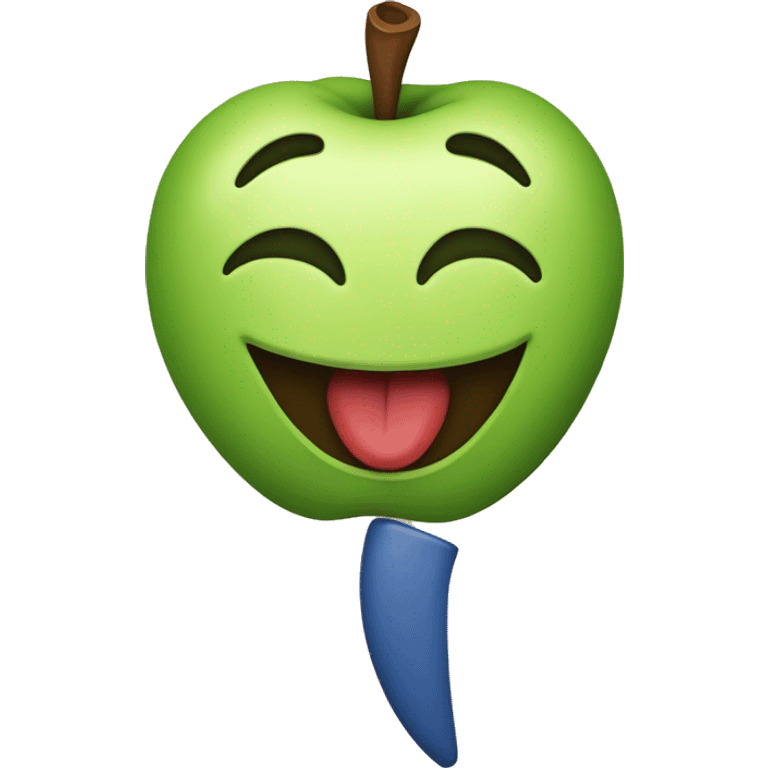 Una manzana riendo emoji