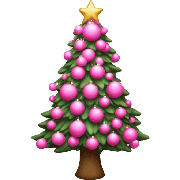 Pink Christmas tree emoji